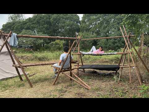 Outdoor wooden table video thumbnail